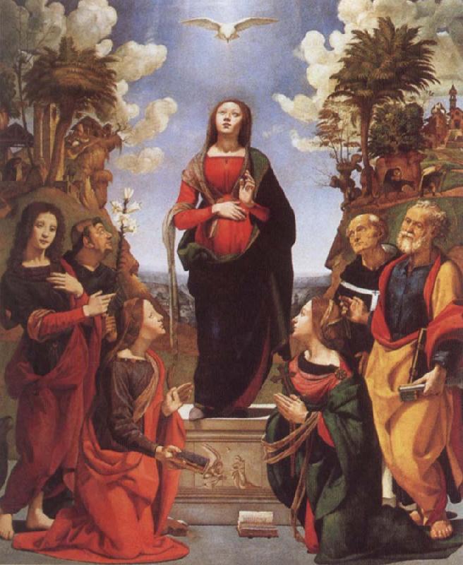 Piero di Cosimo Immaculate Conception and Six Saints oil painting picture